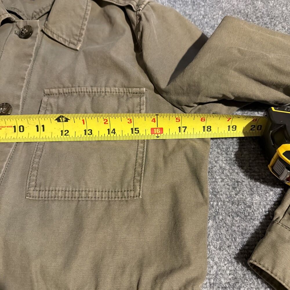 H&M Divided Jacket Women's Size 6 Green Button Front Military Themed Pockets - Picture 9 of 11